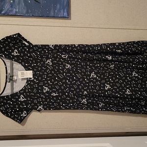 black music note dress